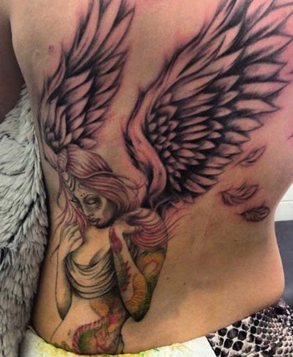 pictures of angel tattoos