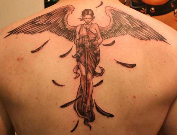 back angel tattoos