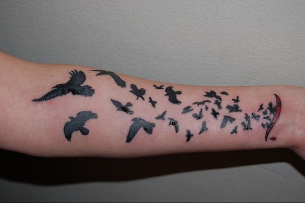 flying birds tattoos