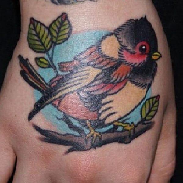 bird tattoos on hand