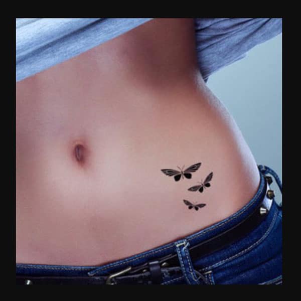 butterfly tummy tuck tattoo