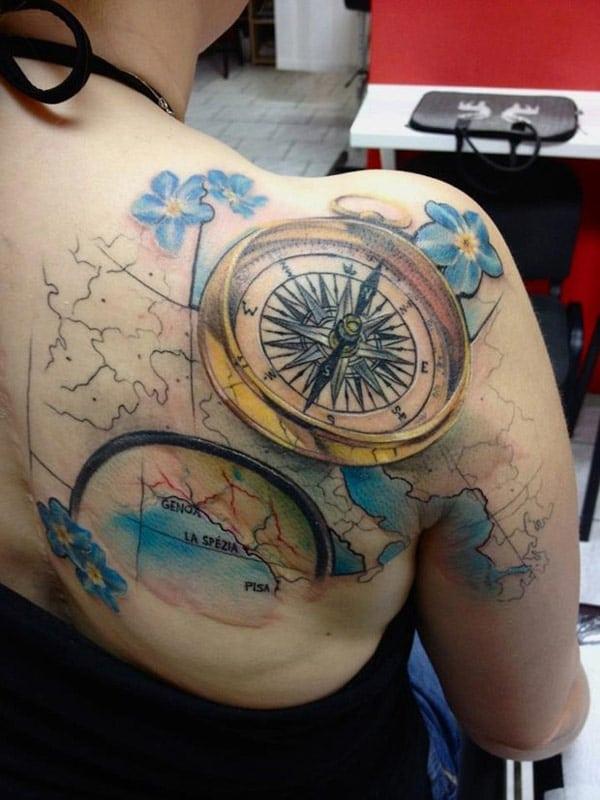 compass tattoos for women