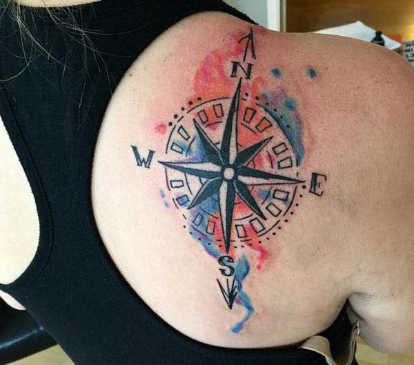 compass designs tattoos