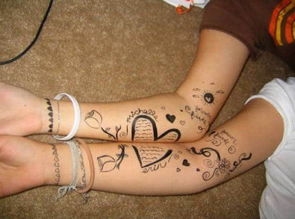 matching tattoos for couples in love