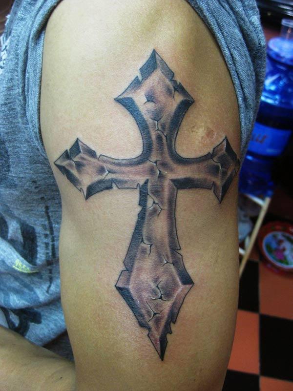 3d cross tattoos