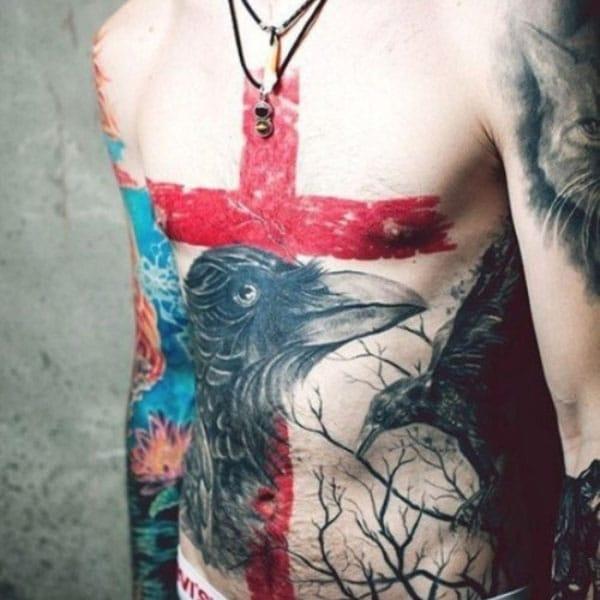 cross tattoo on chest