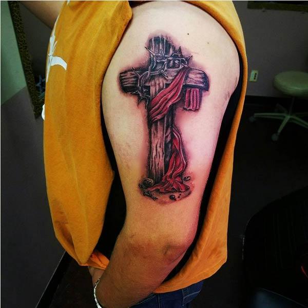 cross tattoos for guys