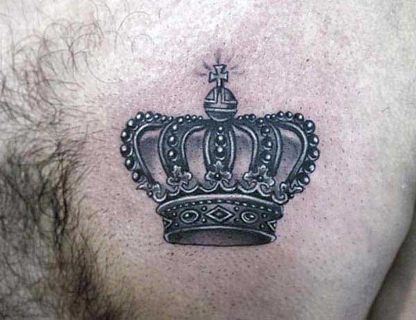 crown tattoo on chest