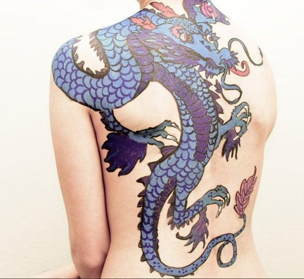 blue dragon tattoos