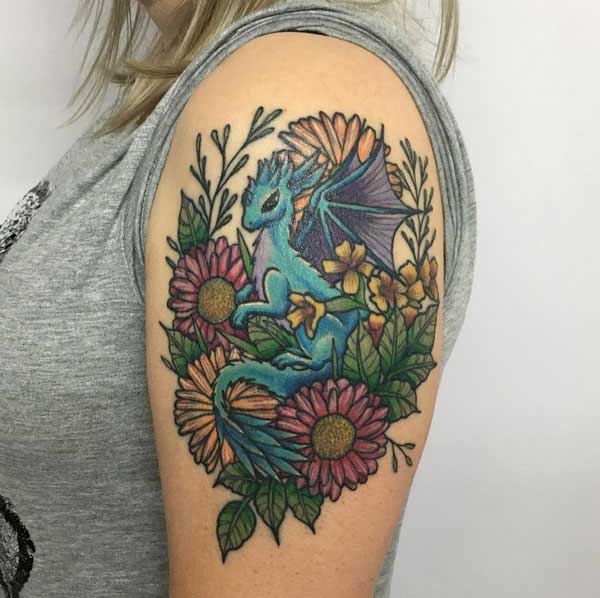 girl with dragon tattoo