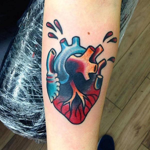 heart tattoo on wrist