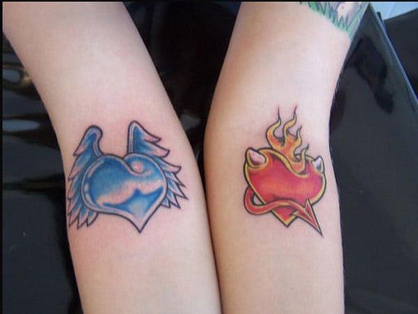 lovers heart tattoo