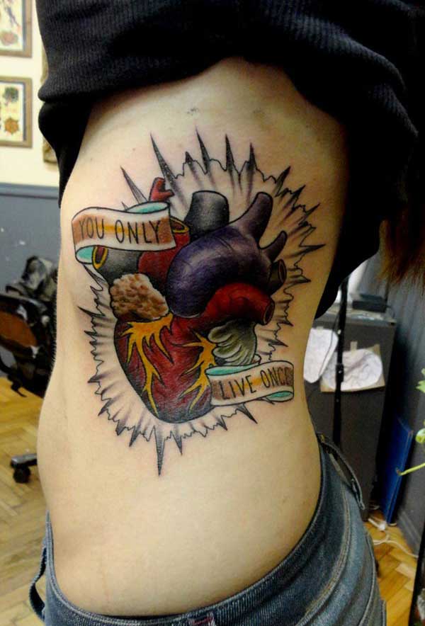 stunning heart tattoos