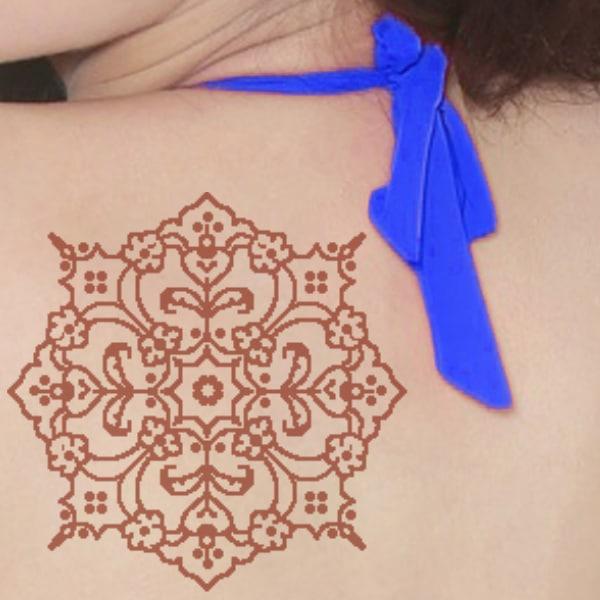 henna tattoo back