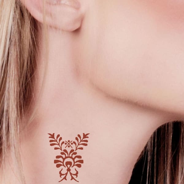 henna tattoo neck