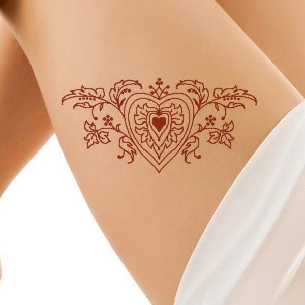 henna thigh tattoos