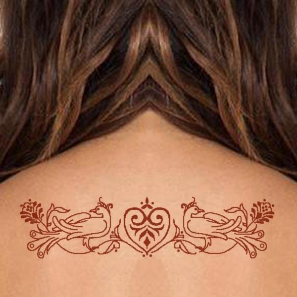 henna back tattoo