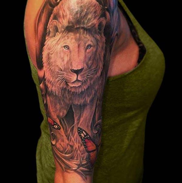 girl lion tattoos
