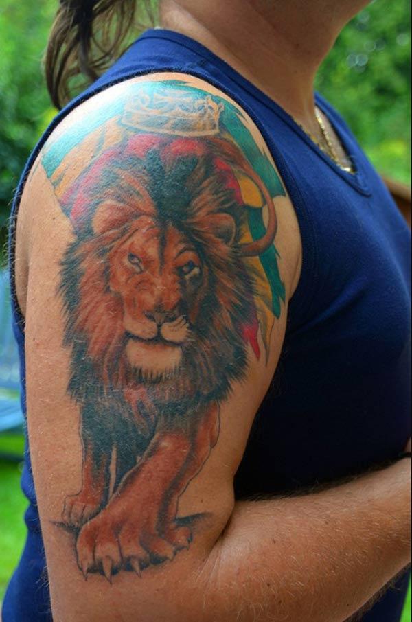 feminine lion tattoos