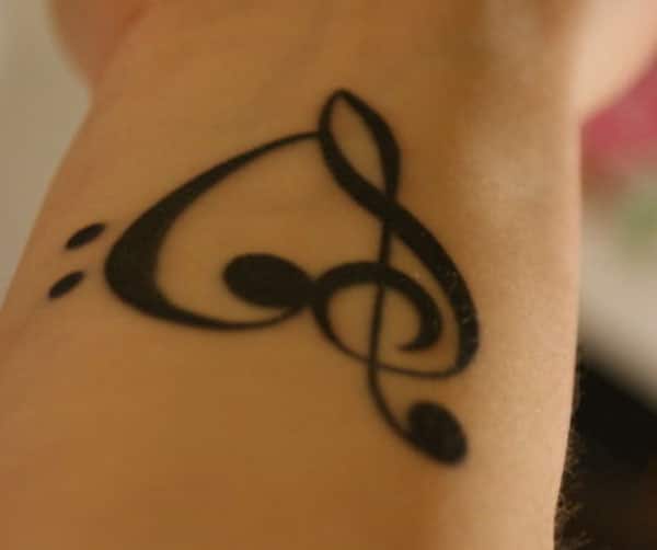 music tattoos on wrist