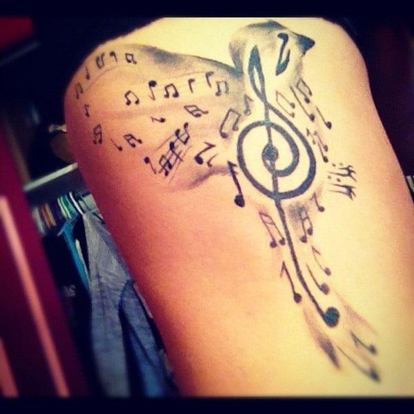 music tattoos on side