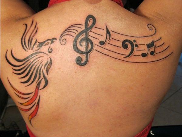 Best Music Tattoo on Back