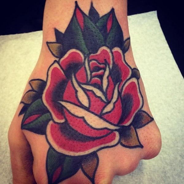 rose arm tattoo