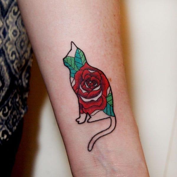 arm tattoos rose