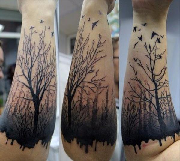 tree tattoo forearm