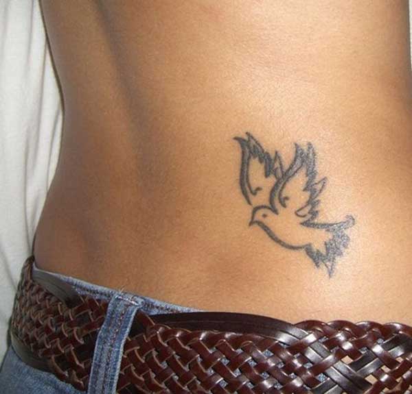 dove tattoo design on back