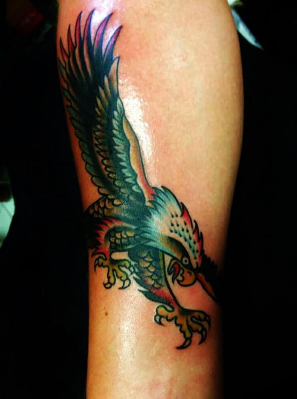 colourful eagle tattoos