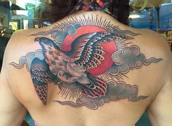 back eagle tattoos