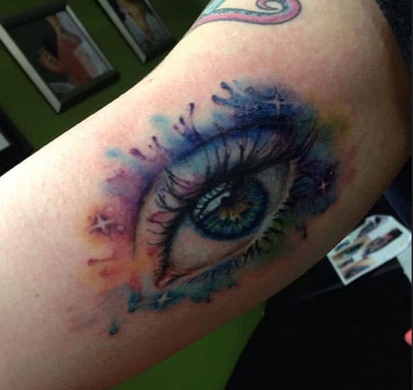 colourful eye tattoos
