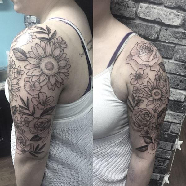 flower tattoos for females