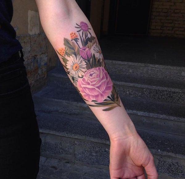 beautiful flower tattoos