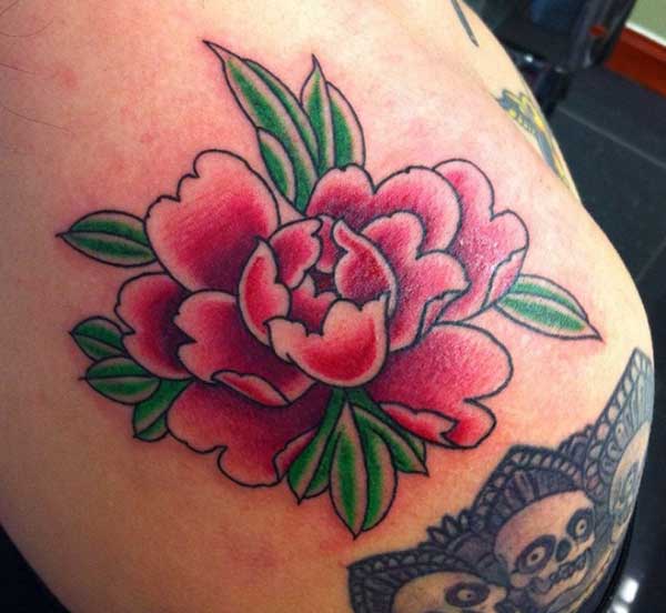 shoulder flower tattoos