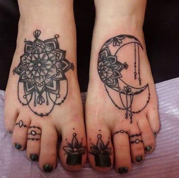 foot tattoos for females