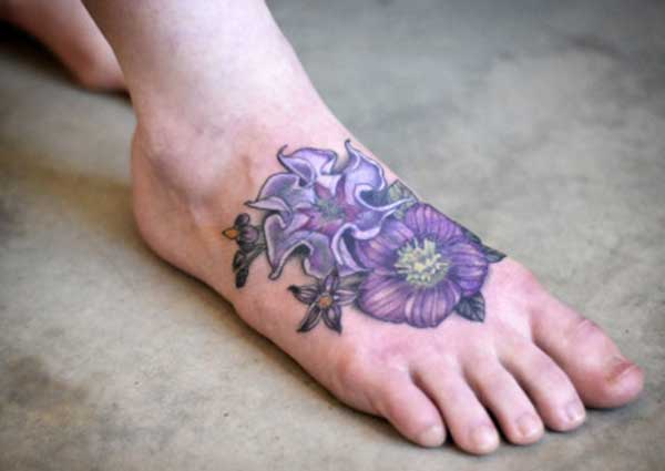 ladies foot tattoos