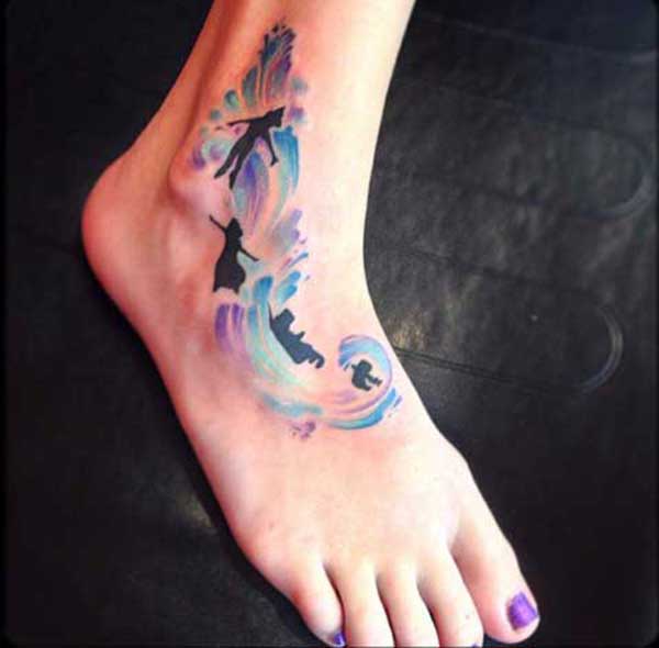 girly foot tattoos