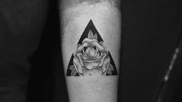 geometric flower tattoos