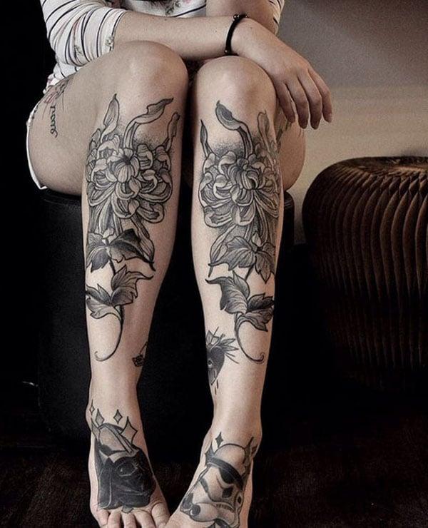 legs girl tattoos