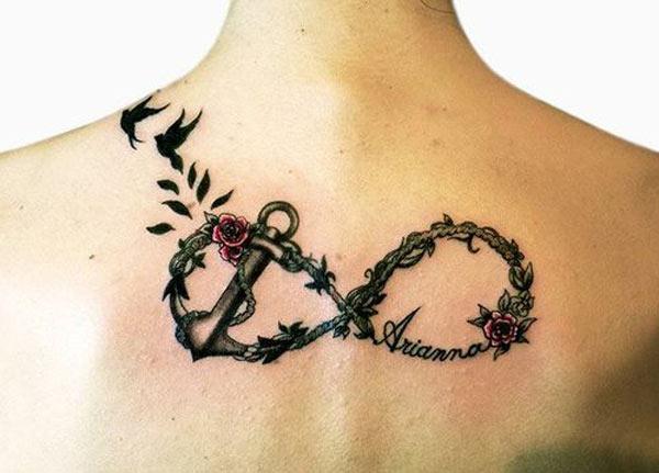 infinity tattoo on back