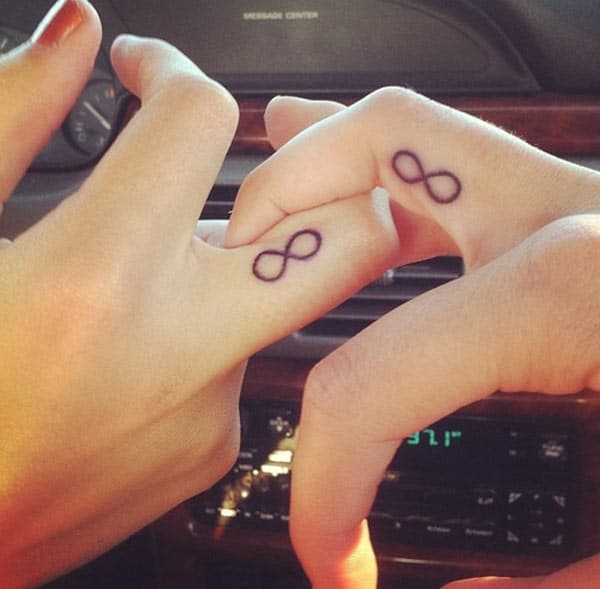 infinity finger tattoo