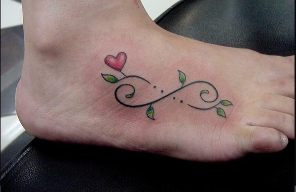 infinity tattoo on foot