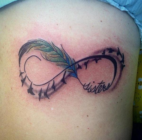 infinity feather tattoo