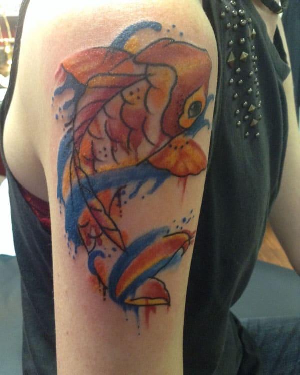 koi fish tattoo for females