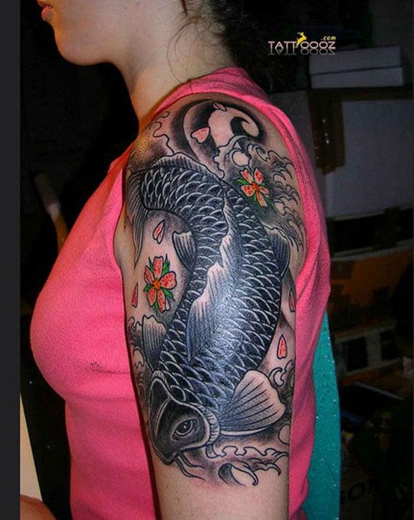 black koi fish tattoos