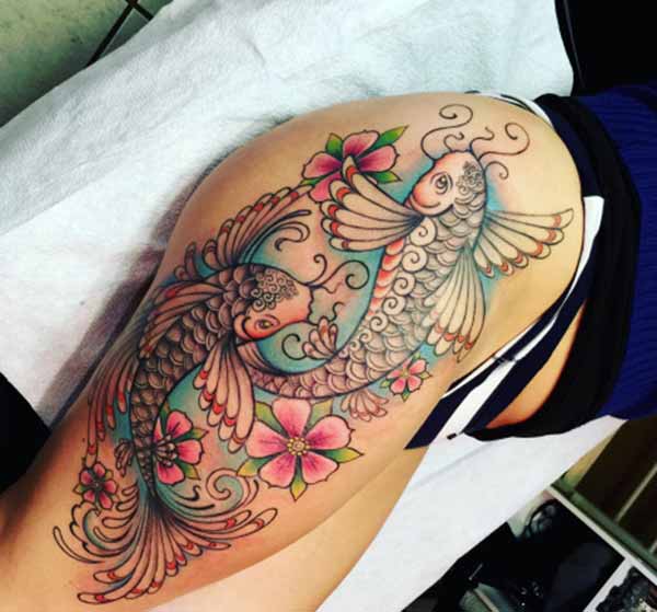 girly koi fish tattoos