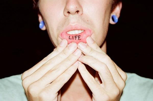 life lip tattoos