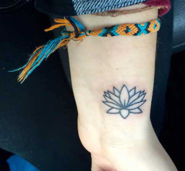 wrist lotus flower tattoos